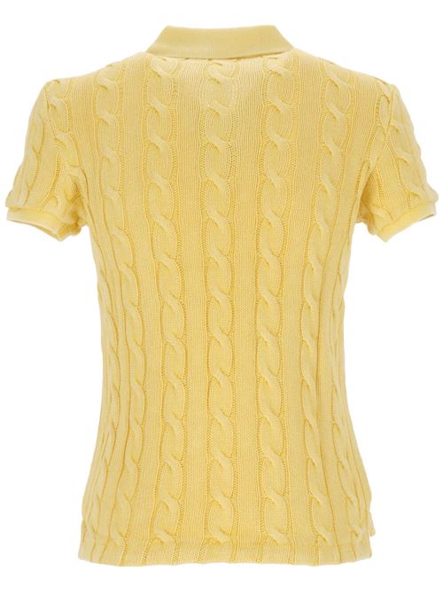 Polo in cotone giallo lavorato Polo Ralph Lauren | 211943010004